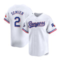 Texas Rangers #2 Marcus Semien White HeidiMiller 2023 World Series Champions Stitched Jersey