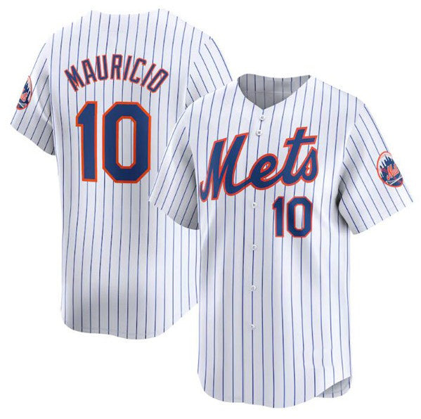 New York Mets #10 Ronny Mauricio White HeidiMiller 2024 Home Limited Stitched Jersey