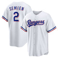 Texas Rangers #2 Marcus Semien White HeidiMiller Home Replica Player Jersey