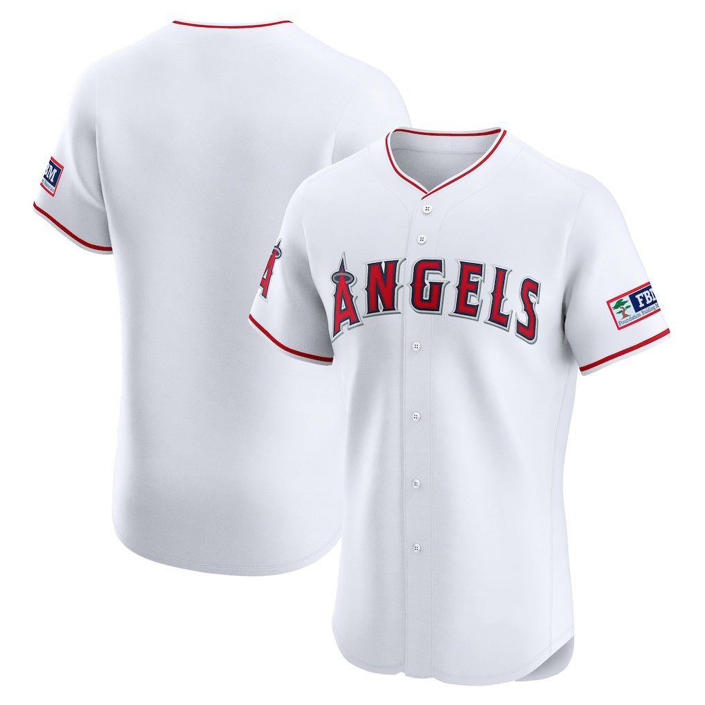 Los Angeles Angels White HeidiMiller Home Elite Patch Jersey