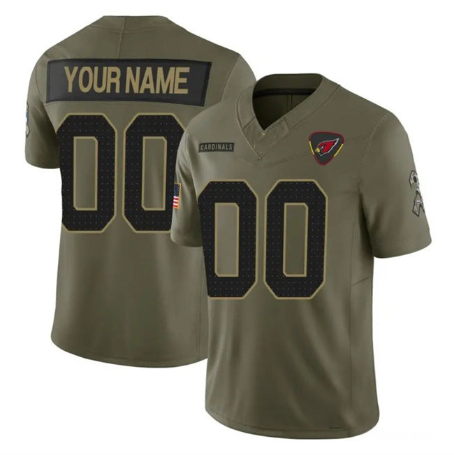 Custom A.Cardinals Active Player Olive HeidiMiller 2025 F.U.S.E. Salute to Service Limited Stitched Jersey
