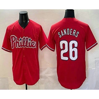 Philadelphia Phillies #26 Ben Sanders Red HeidiMiller Cool Base Stitched Jersey