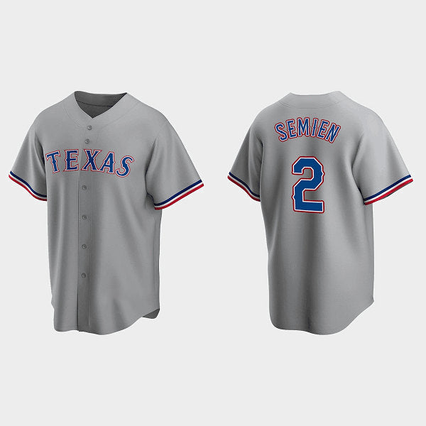 Texas Rangers #2 Marcus Semien Gray HeidiMiller Cool Base Stitched Jersey