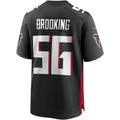 A.Falcons #56 Keith Brooking Black HeidiMiller Game Retired Player Jersey